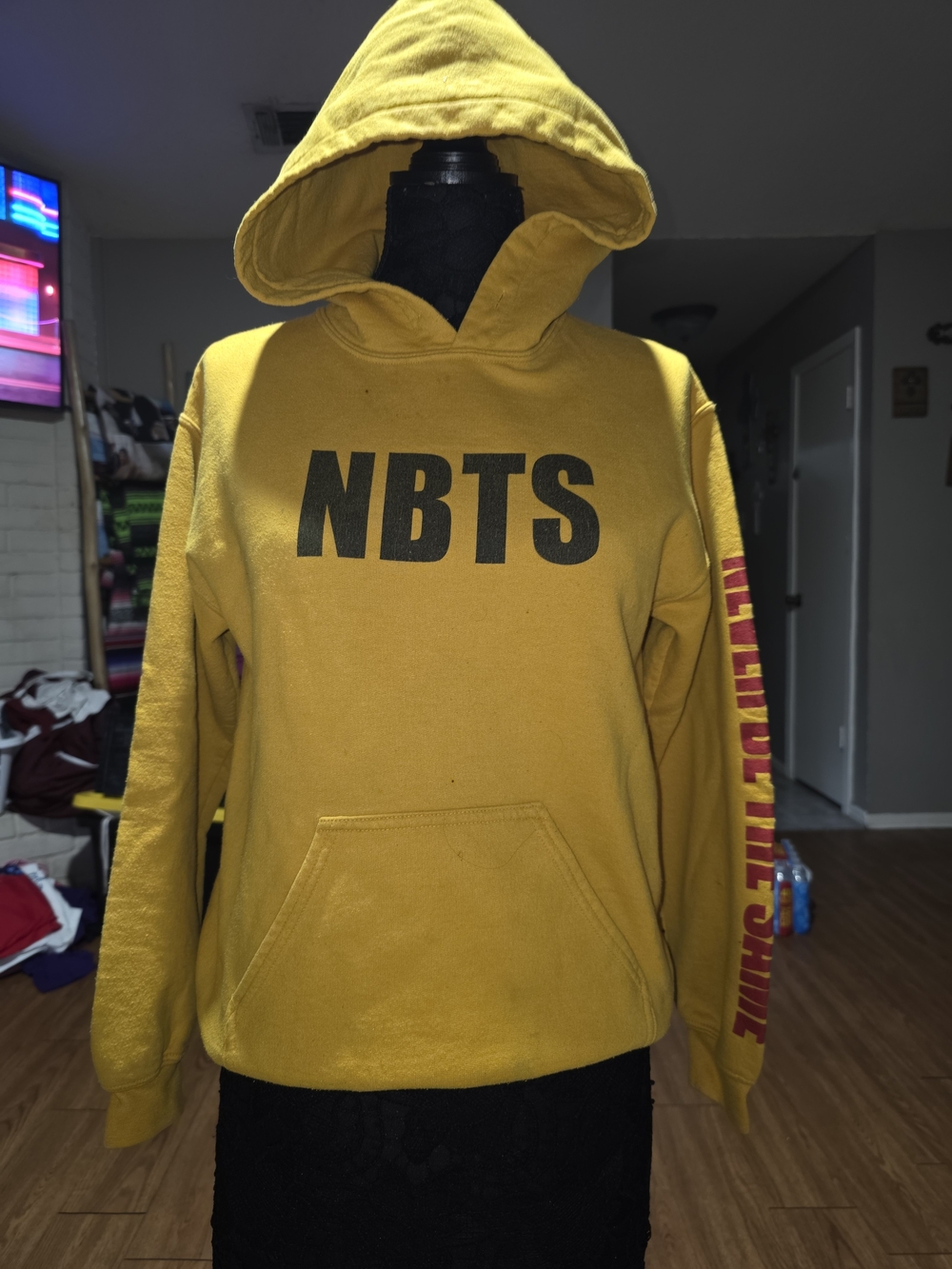 Camila Coelho Yellow NBTS Logo Pullover Hoodie